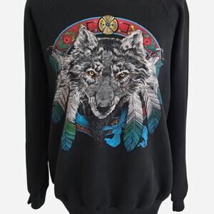 Black vintage 90s crewneck sweatshirt